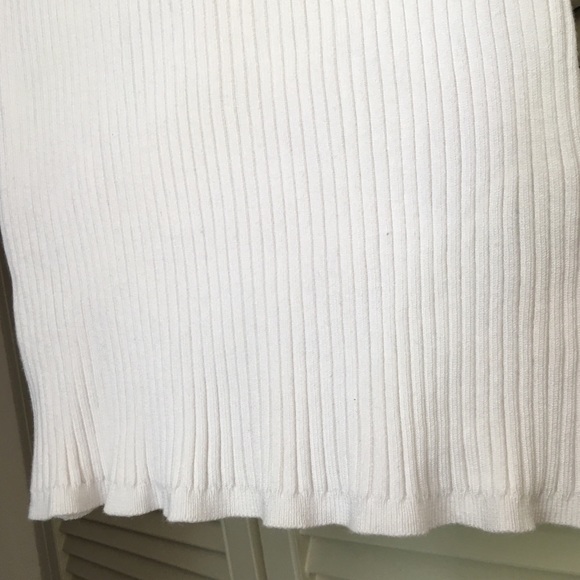 Events Cream Rib Knit Boat Neck S/S Top NWOT Size L - Picture 5 of 12